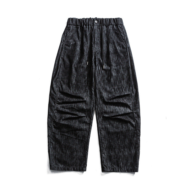 Herren weite Cordhose im Workwear‑Look mit elastischem Bund, Kordelzug und Kniefalten Shop Nory