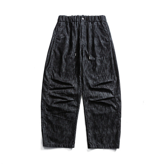 Herren weite Cordhose im Workwear‑Look mit elastischem Bund, Kordelzug und Kniefalten Shop Nory