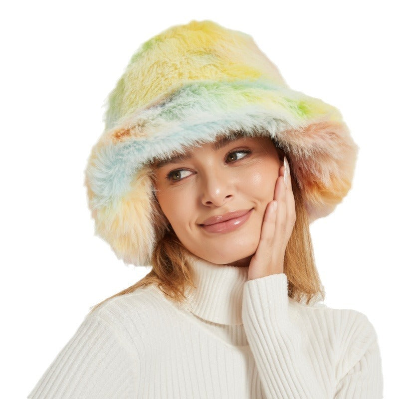 Damen Flauschiger Bucket‑Hut aus hochwertigem Kunstpelz mit Teddy‑Textur Shop Nory