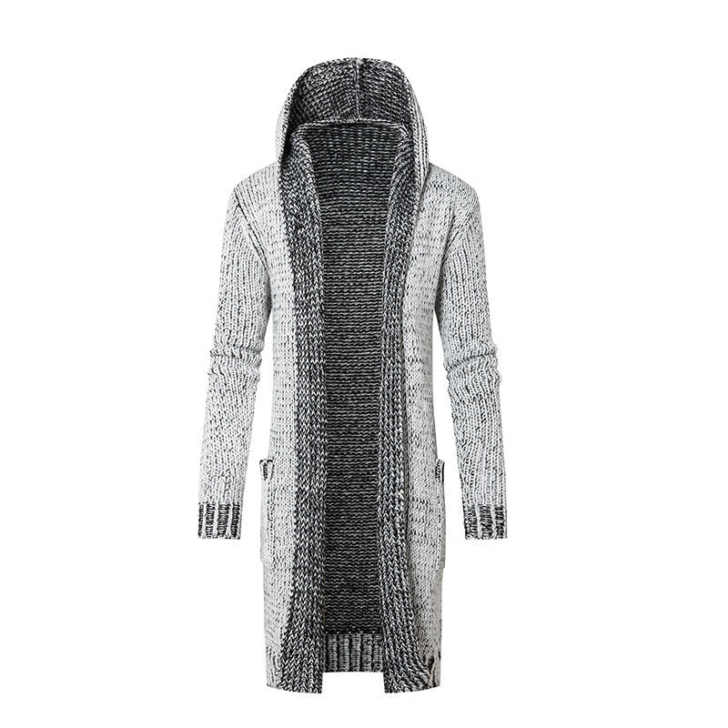 Damen Langer Kapuzen‑Strickcardigan mit tiefer Rippenstruktur und aufgesetzten Taschen Shop Nory