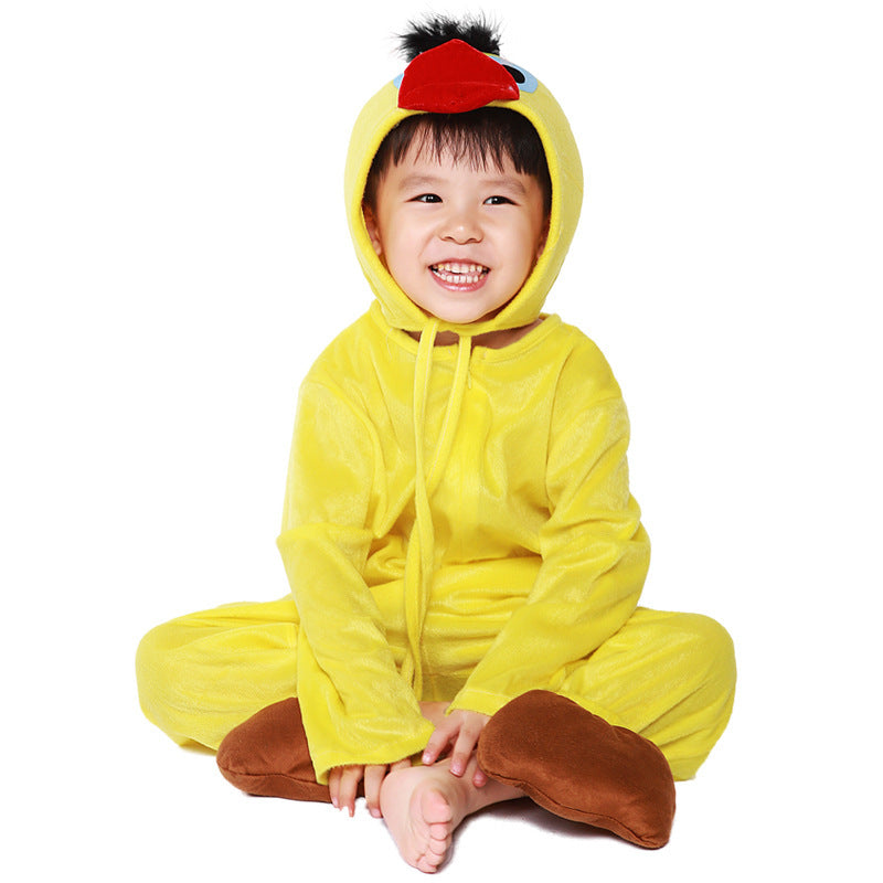 Mädchen Plüsch Entenkostüm mit Kapuze und bequemen Details Shop Nory