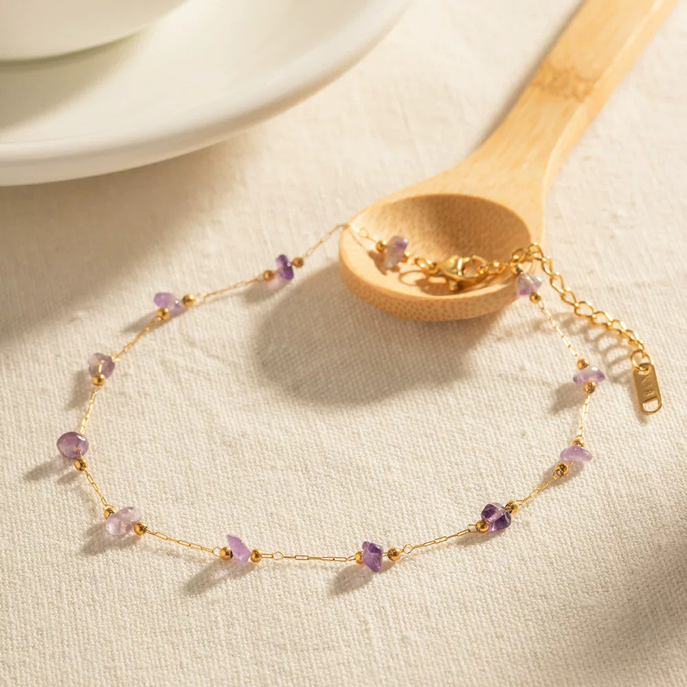 Damen Amethyst Perlenkette Armband Shop Nory