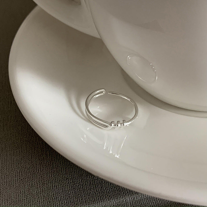 Damen Offener Ring mit modernem, geschwungenem Design Shop Nory