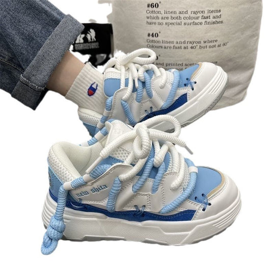 Damen Sportliche Chunky-Sneaker mit innovativem Schnürsystem und rutschfester Sohle