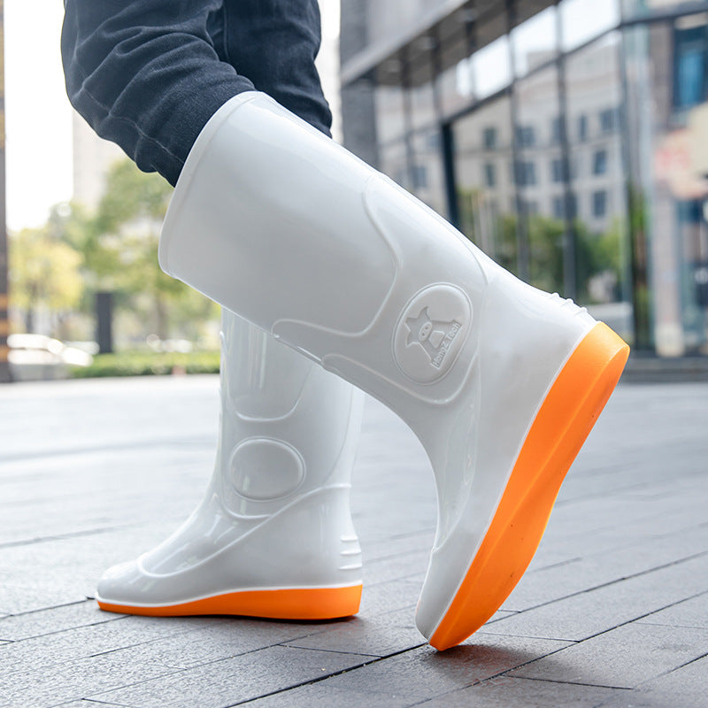 Damen Glänzende mittelhohe Regenstiefel aus PVC mit leichtem Keilabsatz Shop Nory