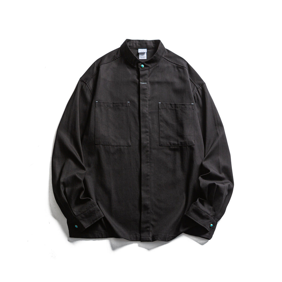 Herren Workwear-Overshirt mit Stehkragen und verdeckter Knopfleiste Shop Nory