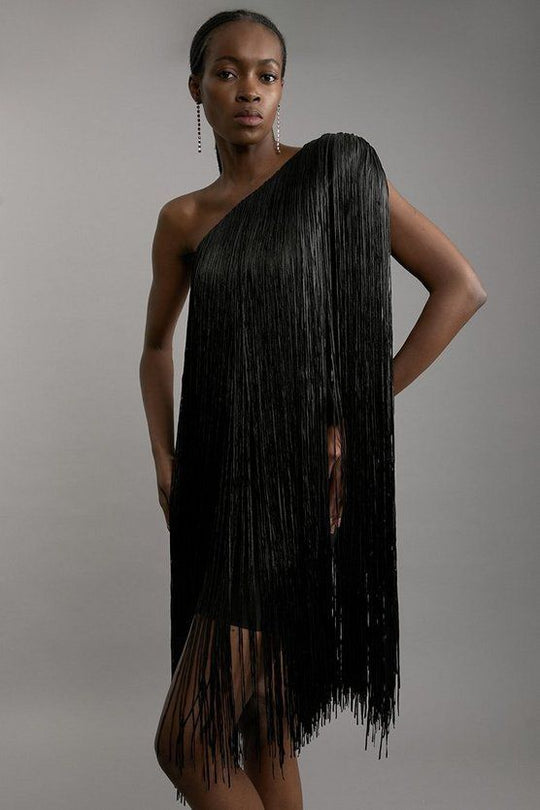 Damen Fransen-Kleid Shopnory