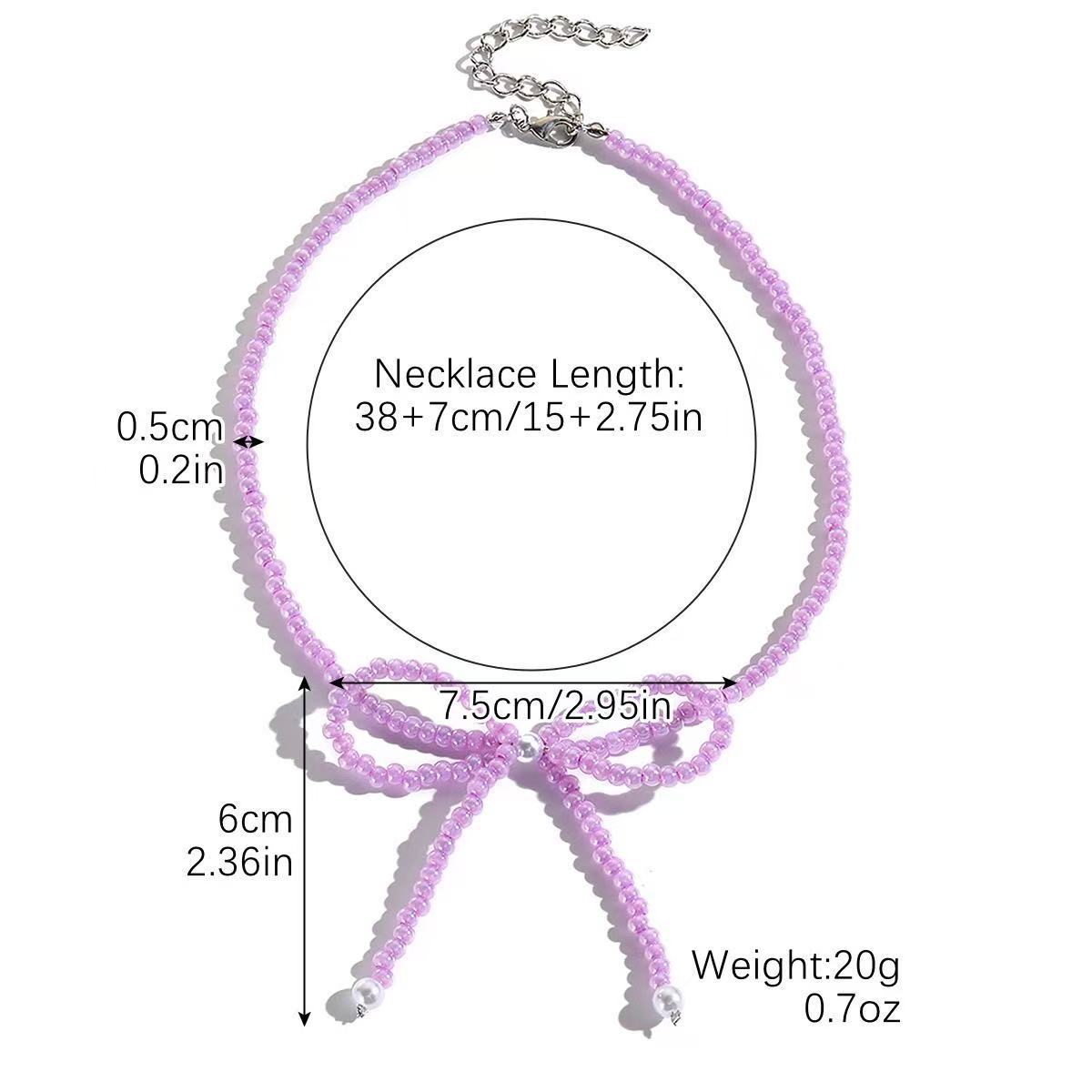 Damen Kette mit funkelndem Schleifenanhänger Shop Nory