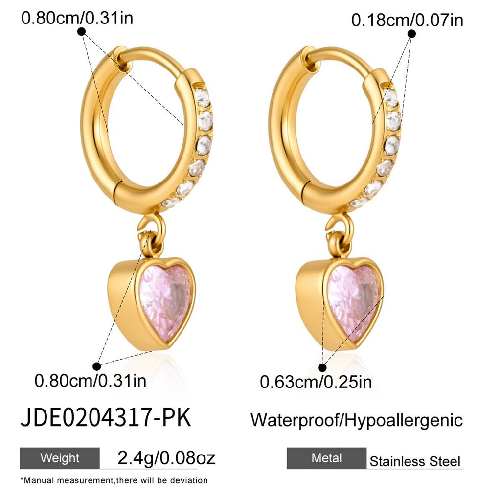 Damen Ohrhänger mit funkelndem Zirkonia und tropfenförmigem Anhänger Shop Nory