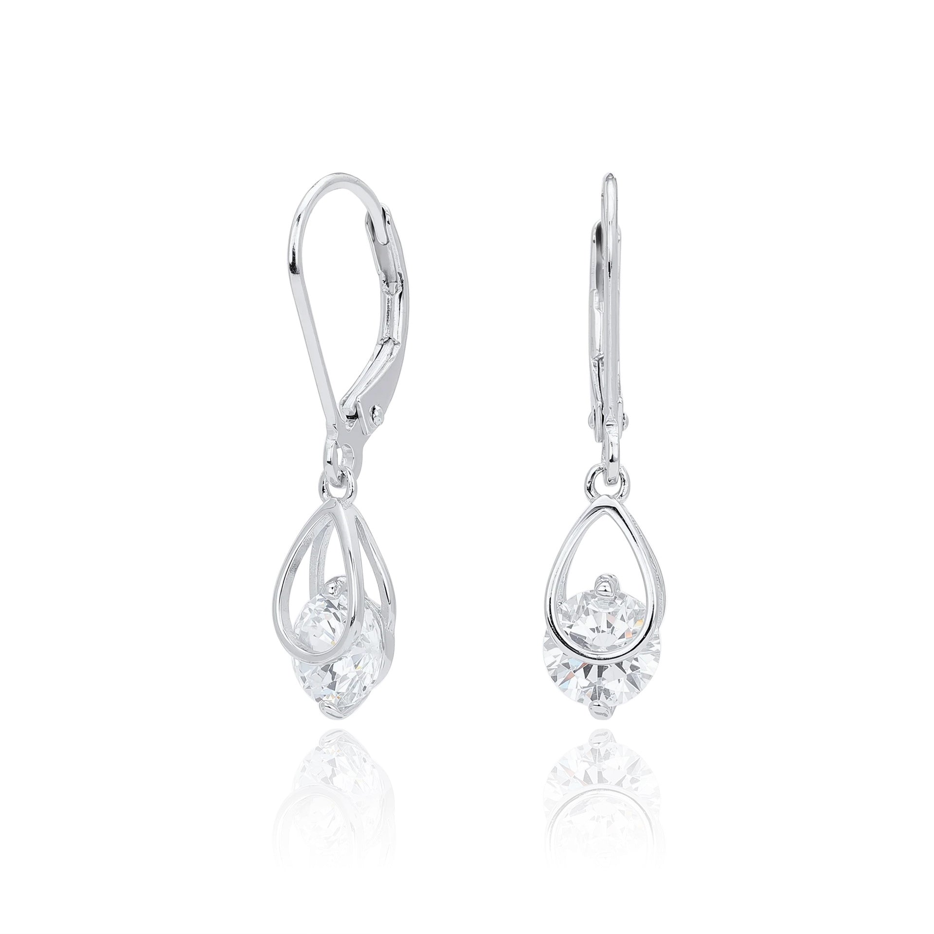 Damen Ohrhänger mit funkelnden Zirkonanhängern aus hochwertigem 925 Sterling Silber Shop Nory