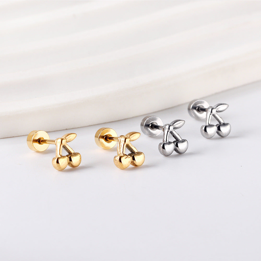 Damen Ohrstecker mit Pilz-Design und funkelnden Zirkonia Shop Nory