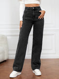 Damen Weit geschnittene Jeans mit hohem Bund und stylischem Schnitt