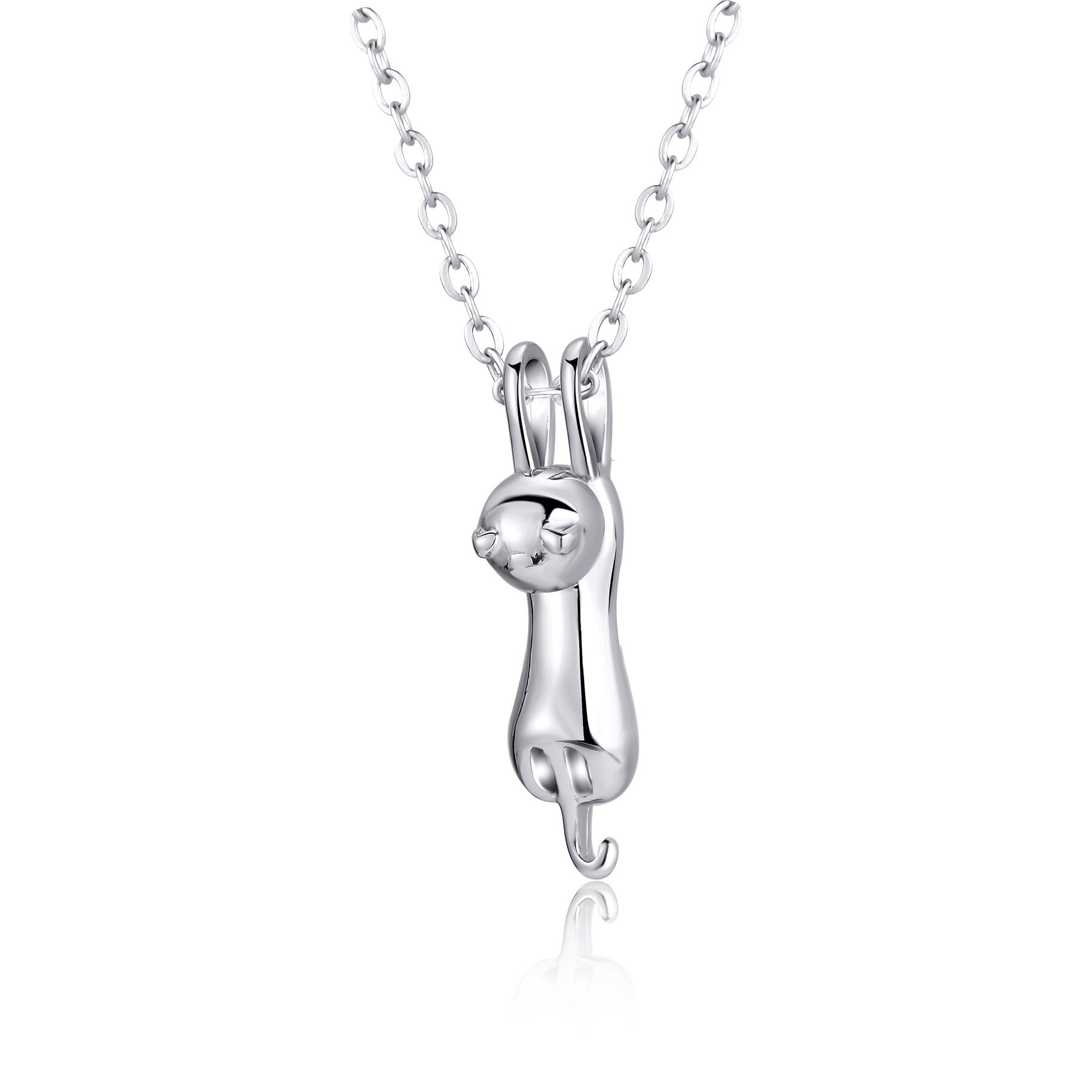 Damen Halskette mit charmantem Katzenanhänger aus hochwertigem Metall Shop Nory