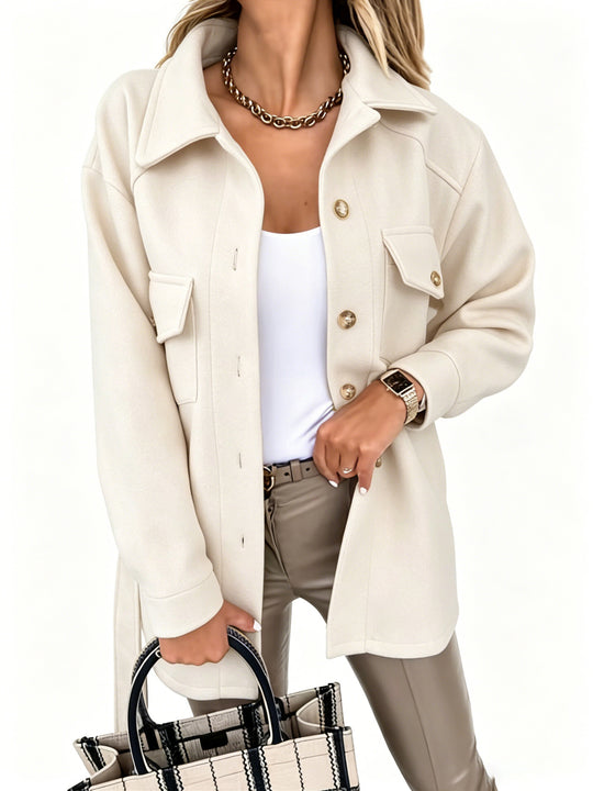 Damen Oversize-Hemdenjacke mit aufgesetzten Klappentaschen Shop Nory