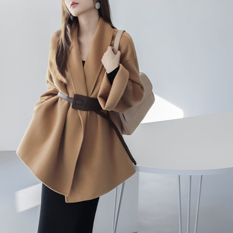 Damen Modischer und eleganter Mantel mit Gürtel Shop Nory