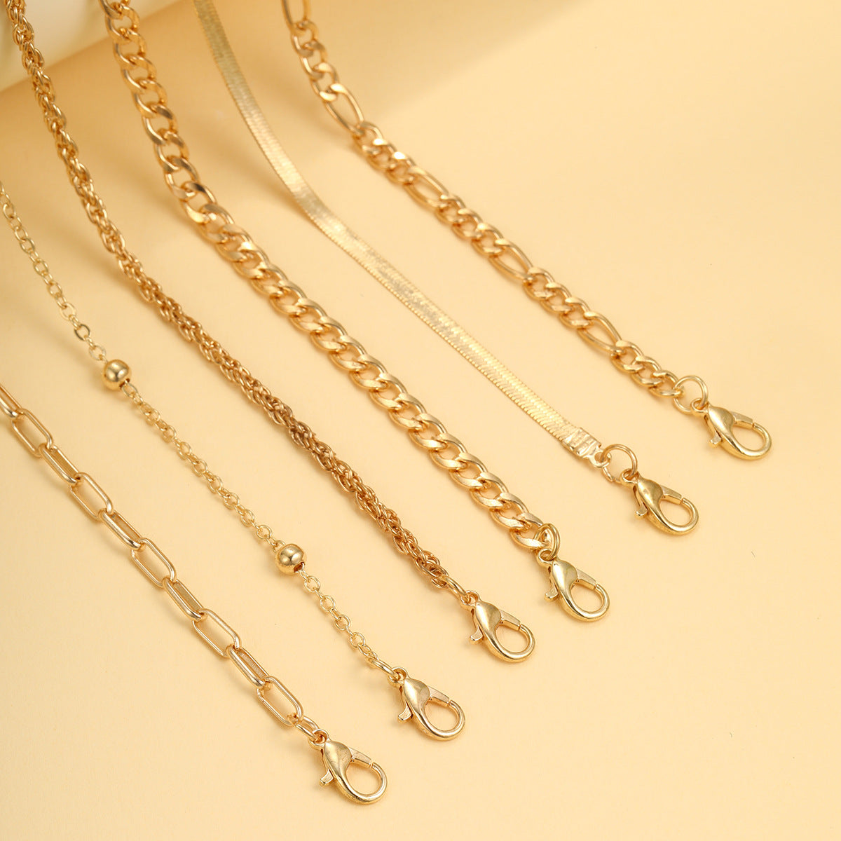 Damen Fußkettchen-Set aus filigranen und eleganten Ketten Shop Nory