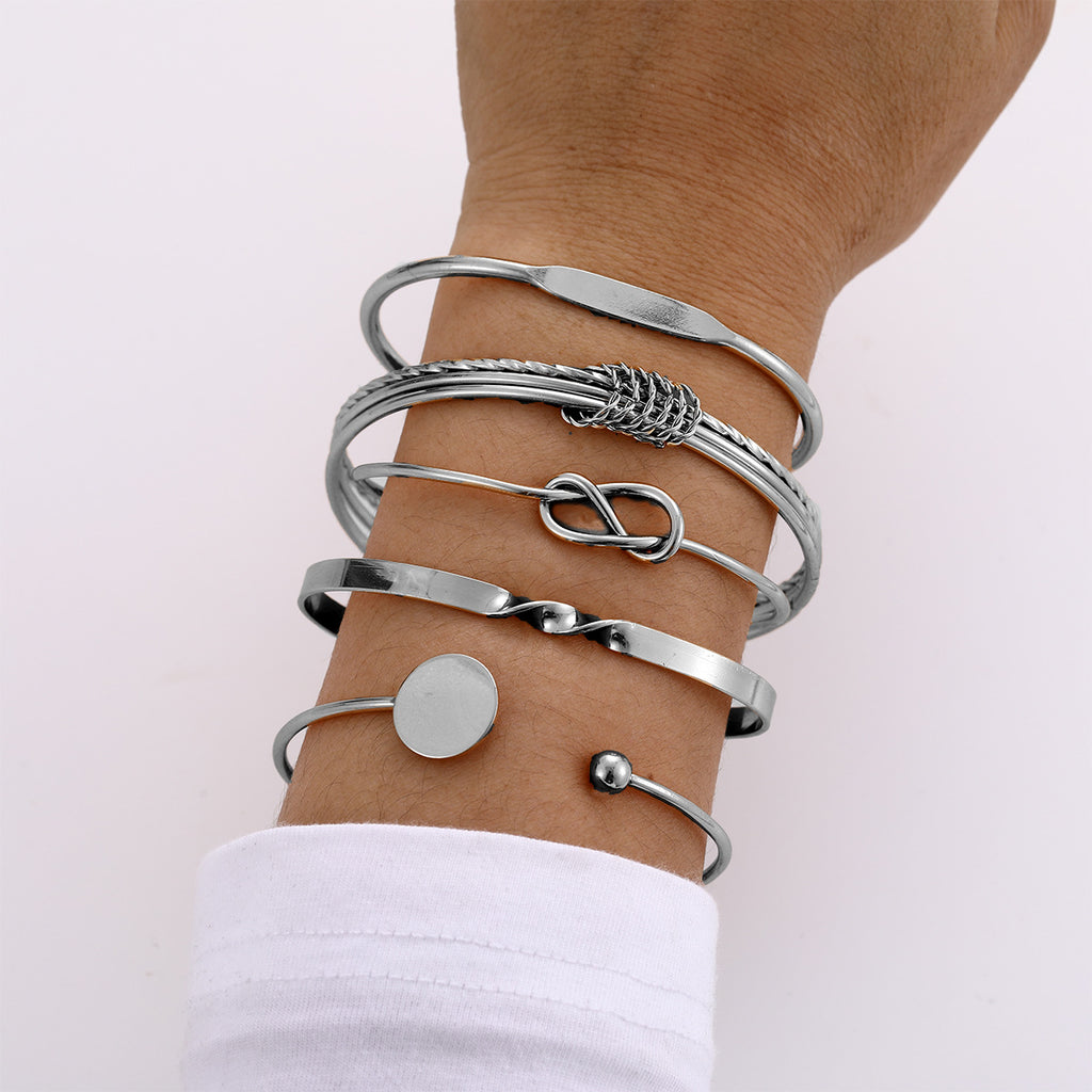 Damen Armreif-Set mit geflochtenen und minimalistischen Designs Shop Nory