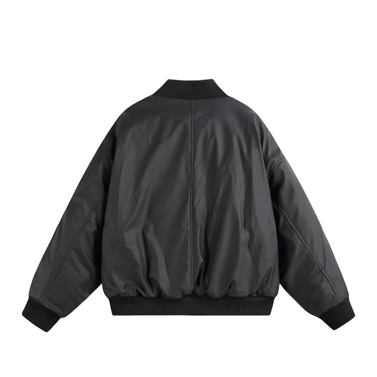 Unisex Kurz geschnittene Oversize-Pufferjacke mit Utility-Ärmeltasche und Rippenbündchen Shop Nory