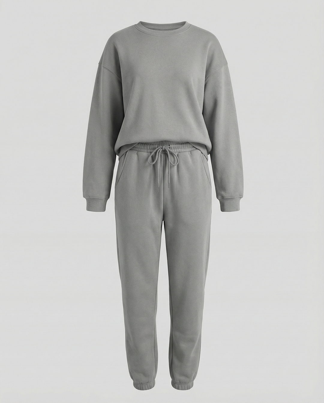 Jogginganzug Damen Sweatset aus Baumwollmix mit lockerem Schnitt