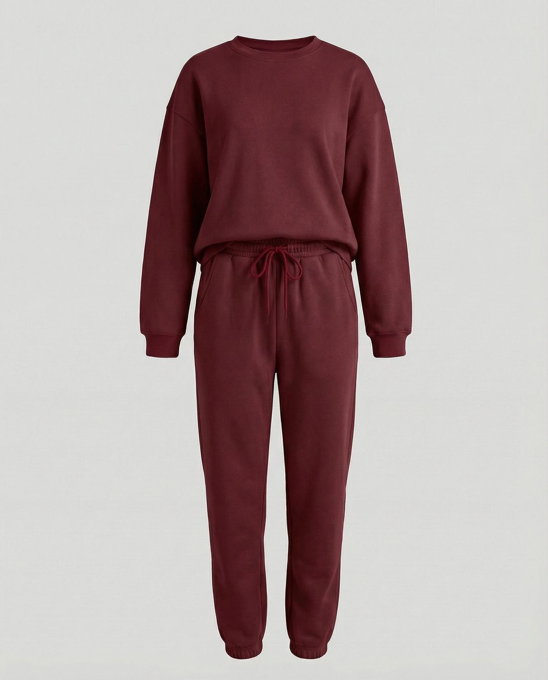 Jogginganzug Damen Sweatset aus Baumwollmix mit lockerem Schnitt