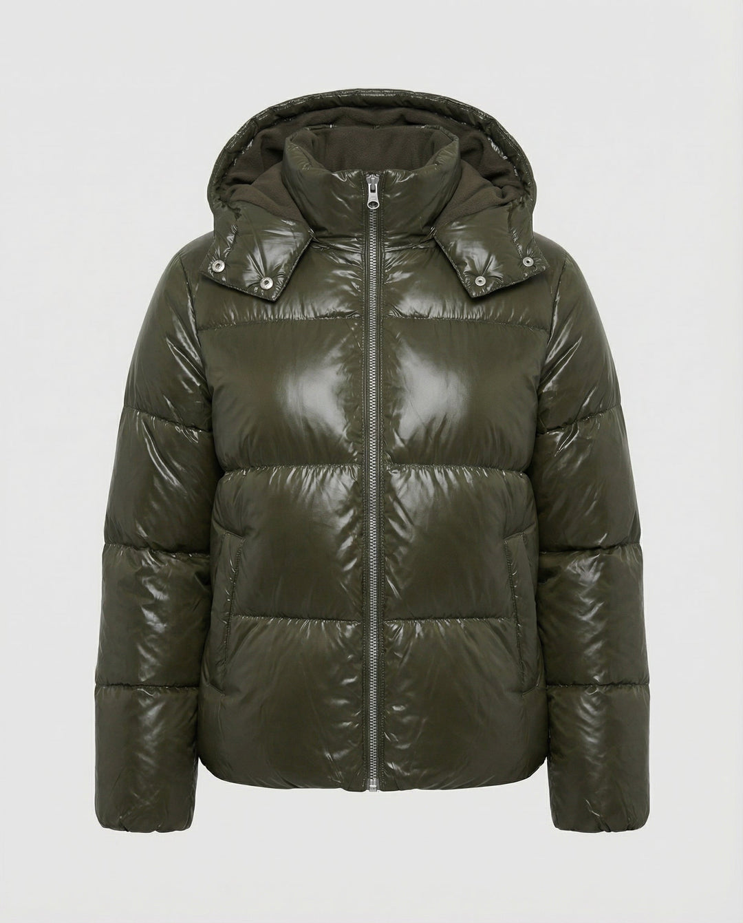 Damen Puffy Jacke Kapuze