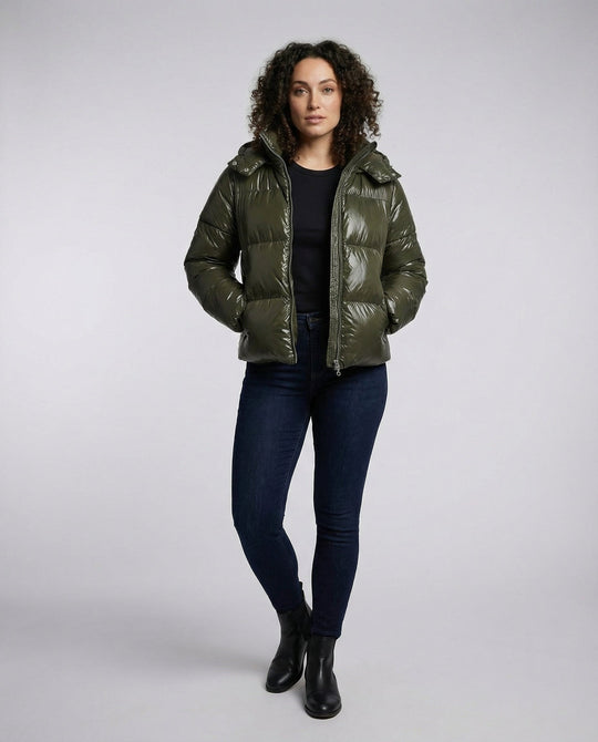 ShopNory | Damen Puffy Jacke mit Kapuze