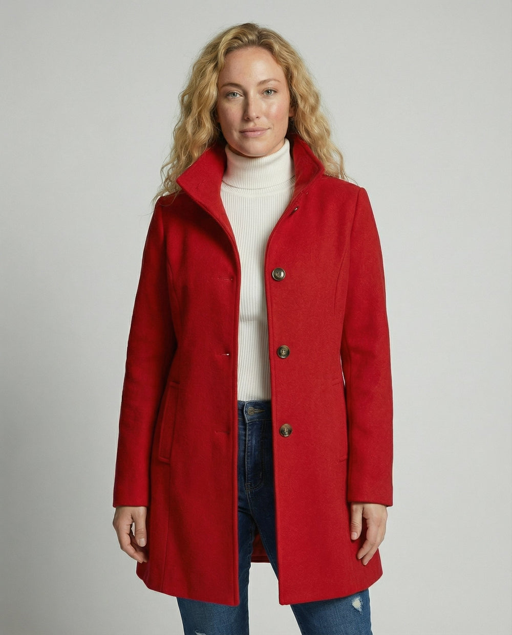 Eleganter Damen Wollmantel