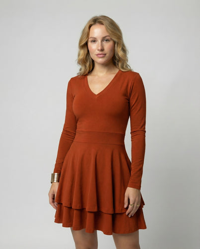 Damen Wickelkleid Rüschen | Heidi-Mode