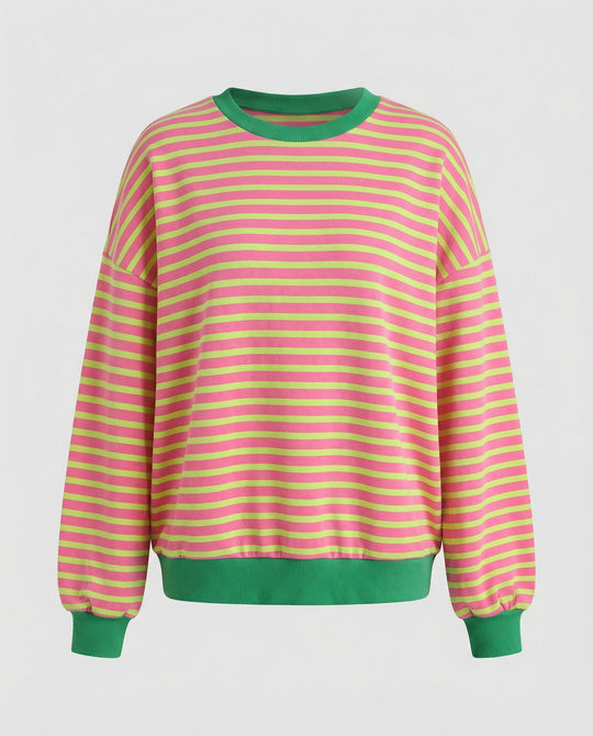 Boxy Sweatshirt Damen Gestreift | Shop Nory