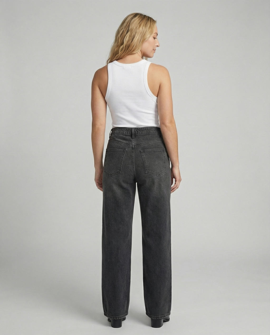 Damen hoch taillierte Vintage Jeans