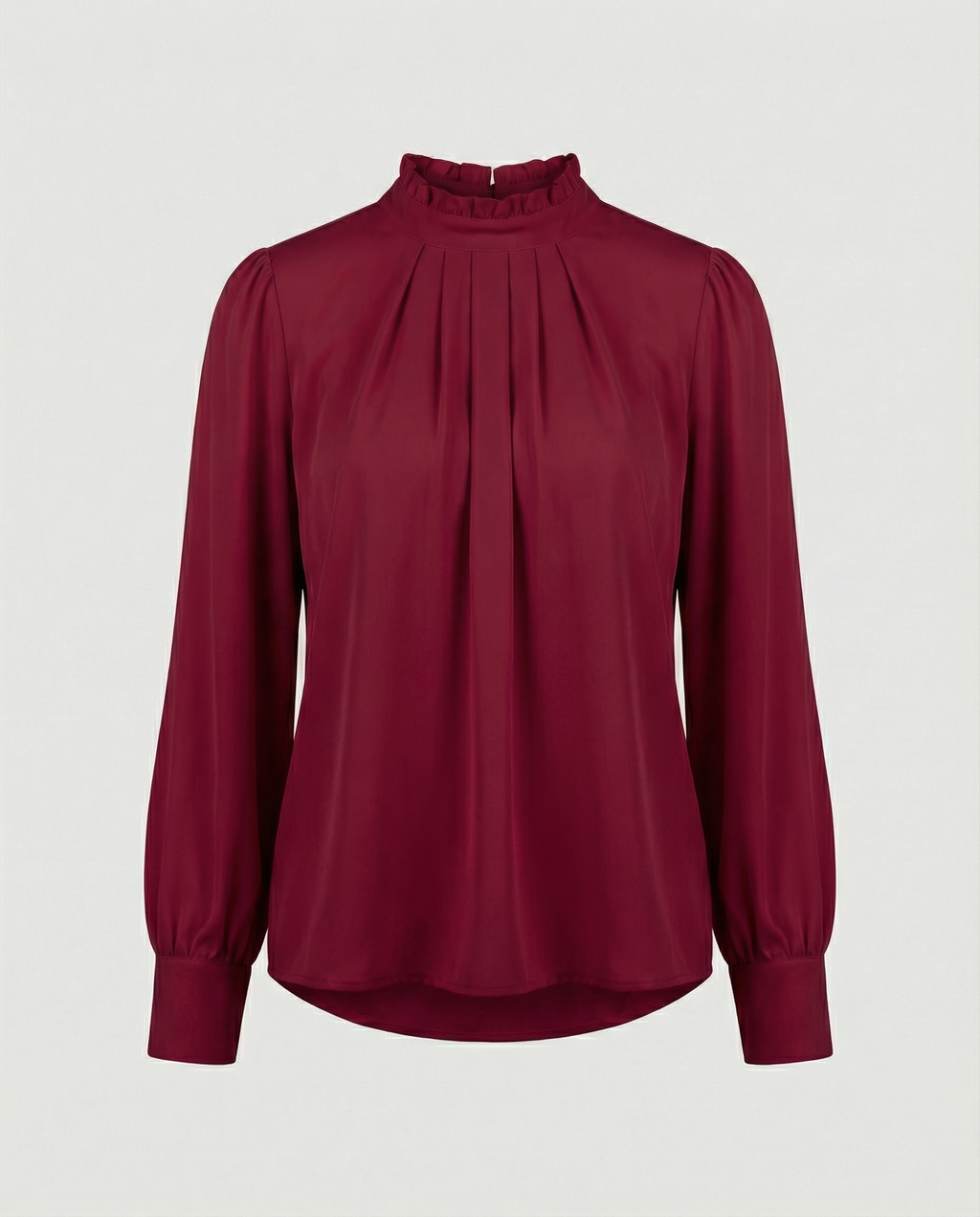 Falten Hoher Kragen Lässiger Schnitt Elegante Kleidung