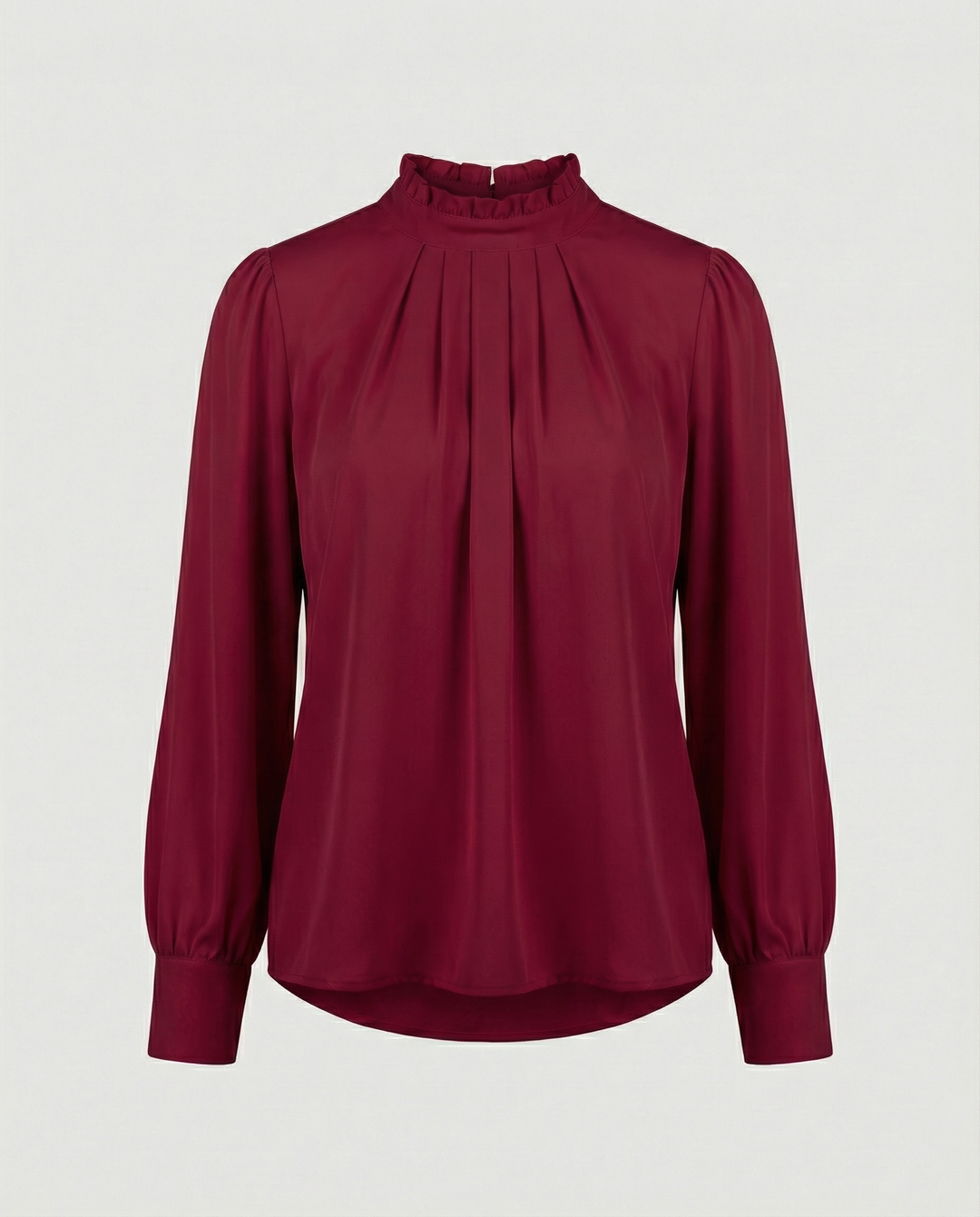 Falten Hoher Kragen Lässiger Schnitt Elegante Kleidung