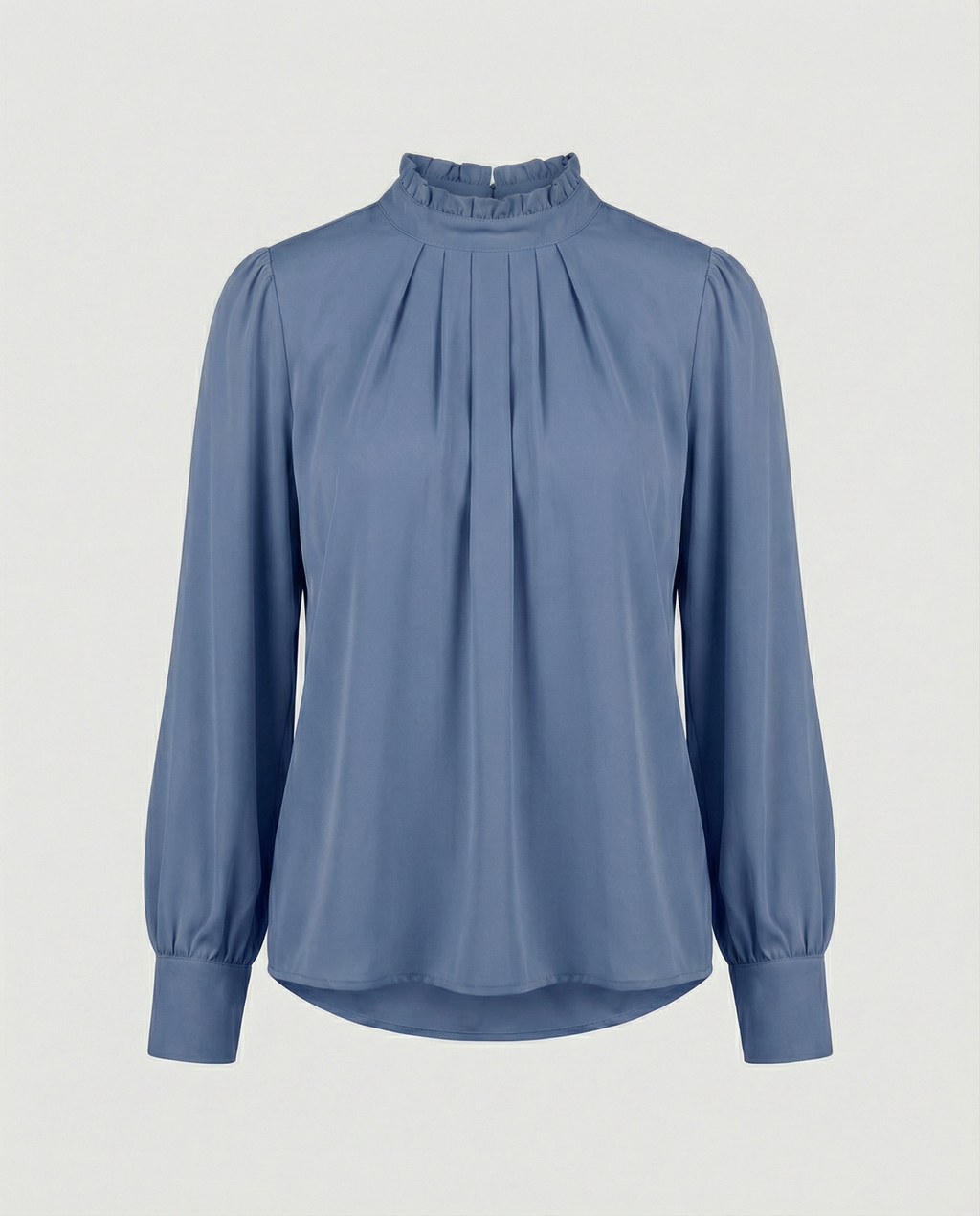 Falten Hoher Kragen Lässiger Schnitt Elegante Kleidung