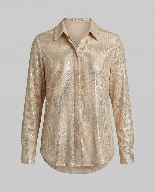 Glitzernde Oversize Bluse Damen | Heidi-Mode