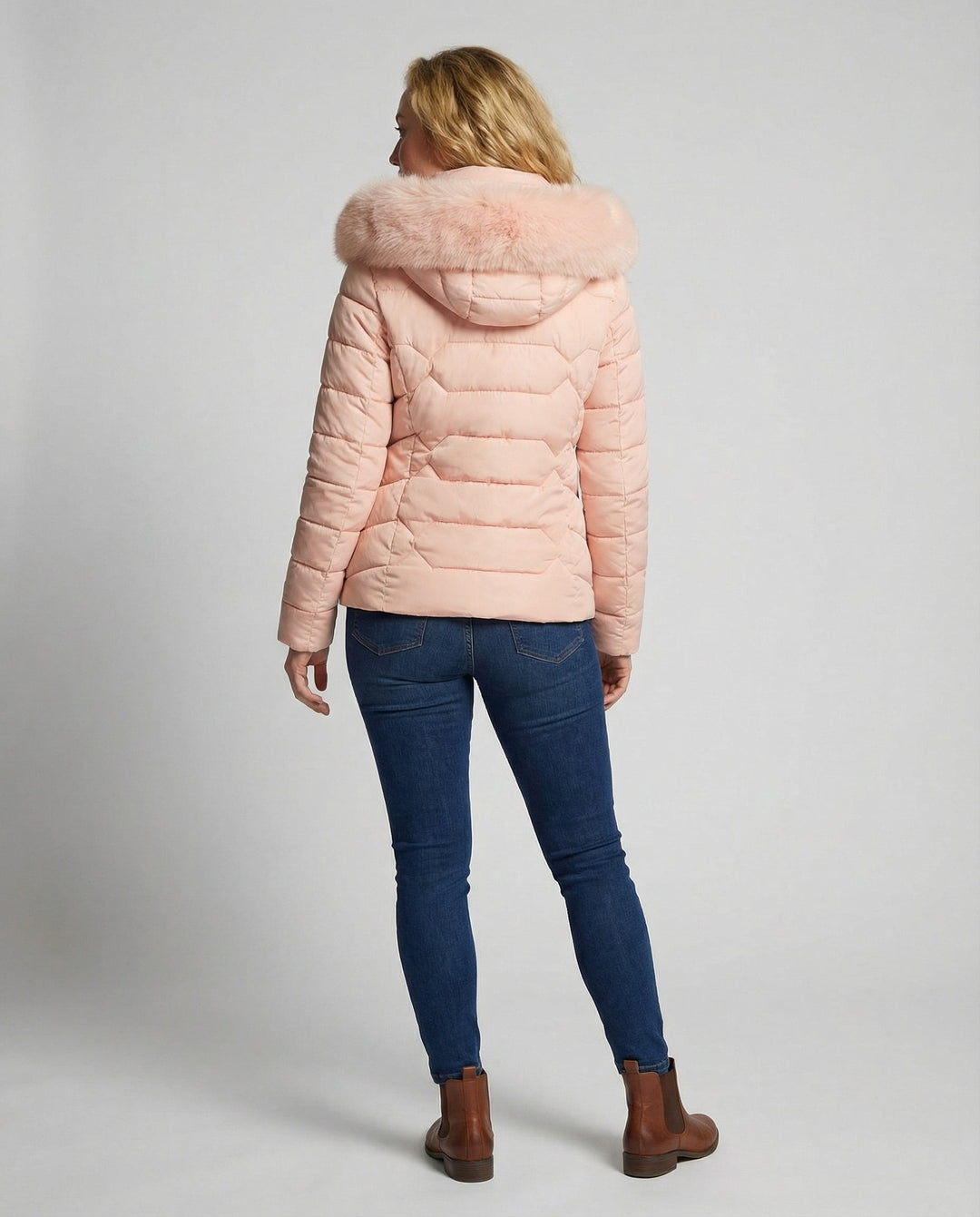 Damen Winterjacke Kunstfell