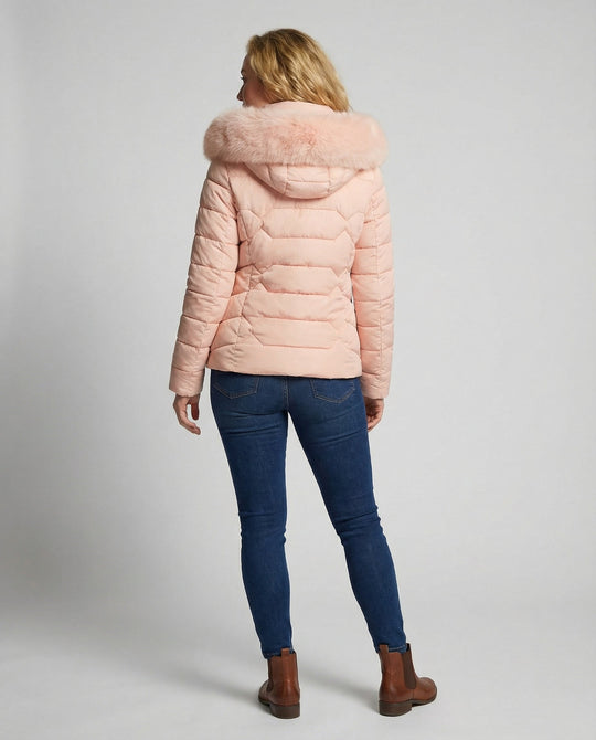 Damen Winterjacke Kunstfell
