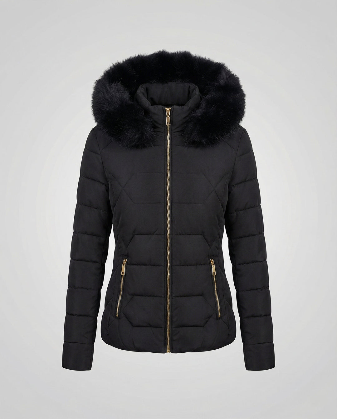 Damen Winterjacke Kunstfell