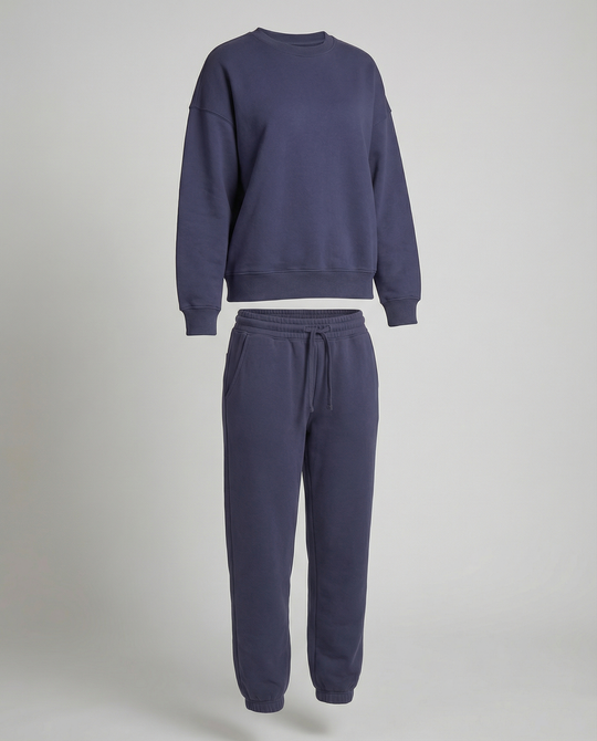 Jogginganzug Damen Sweatset aus Baumwollmix mit lockerem Schnitt