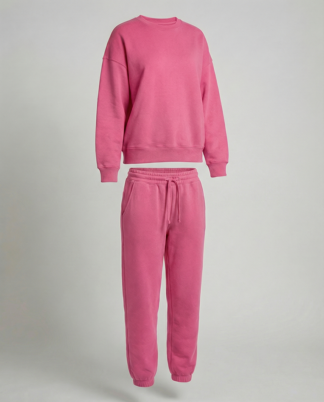 Jogginganzug Damen Sweatset aus Baumwollmix mit lockerem Schnitt