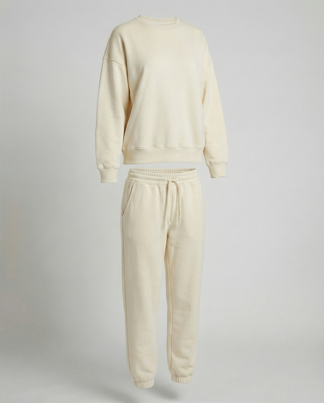 Jogginganzug Damen Sweatset aus Baumwollmix mit lockerem Schnitt