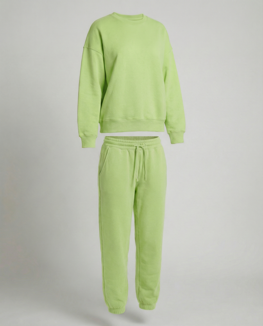 Jogginganzug Damen Sweatset aus Baumwollmix mit lockerem Schnitt