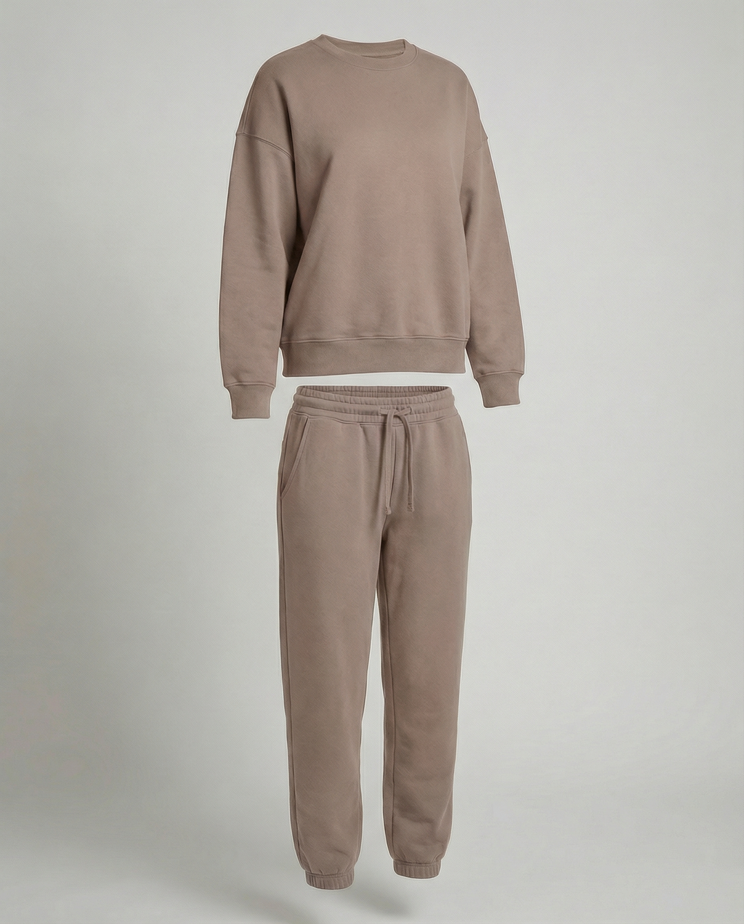 Jogginganzug Damen Sweatset aus Baumwollmix mit lockerem Schnitt