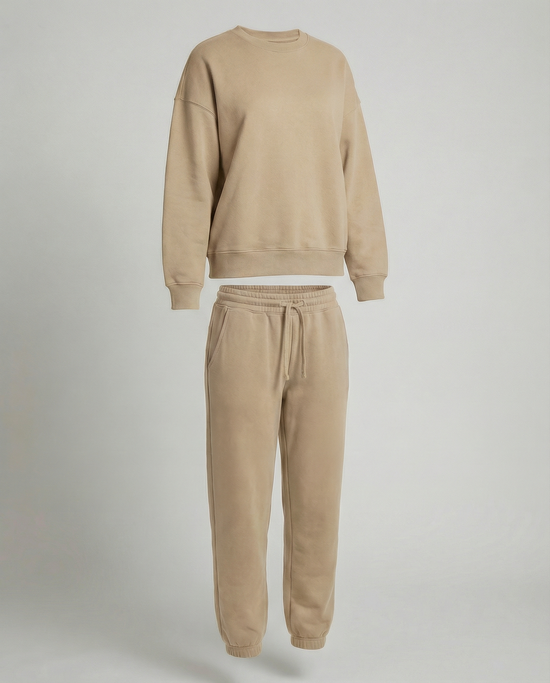 Jogginganzug Damen Sweatset aus Baumwollmix mit lockerem Schnitt