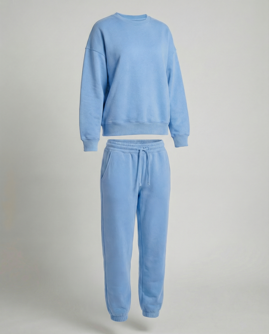 Jogginganzug Damen Sweatset aus Baumwollmix mit lockerem Schnitt