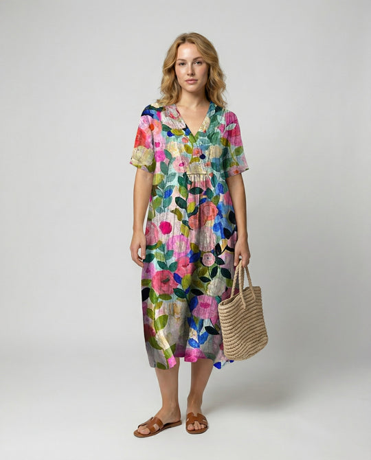 Luftiges Blumen Sommerkleid Damen