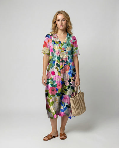 Luftiges Blumen Sommerkleid Damen