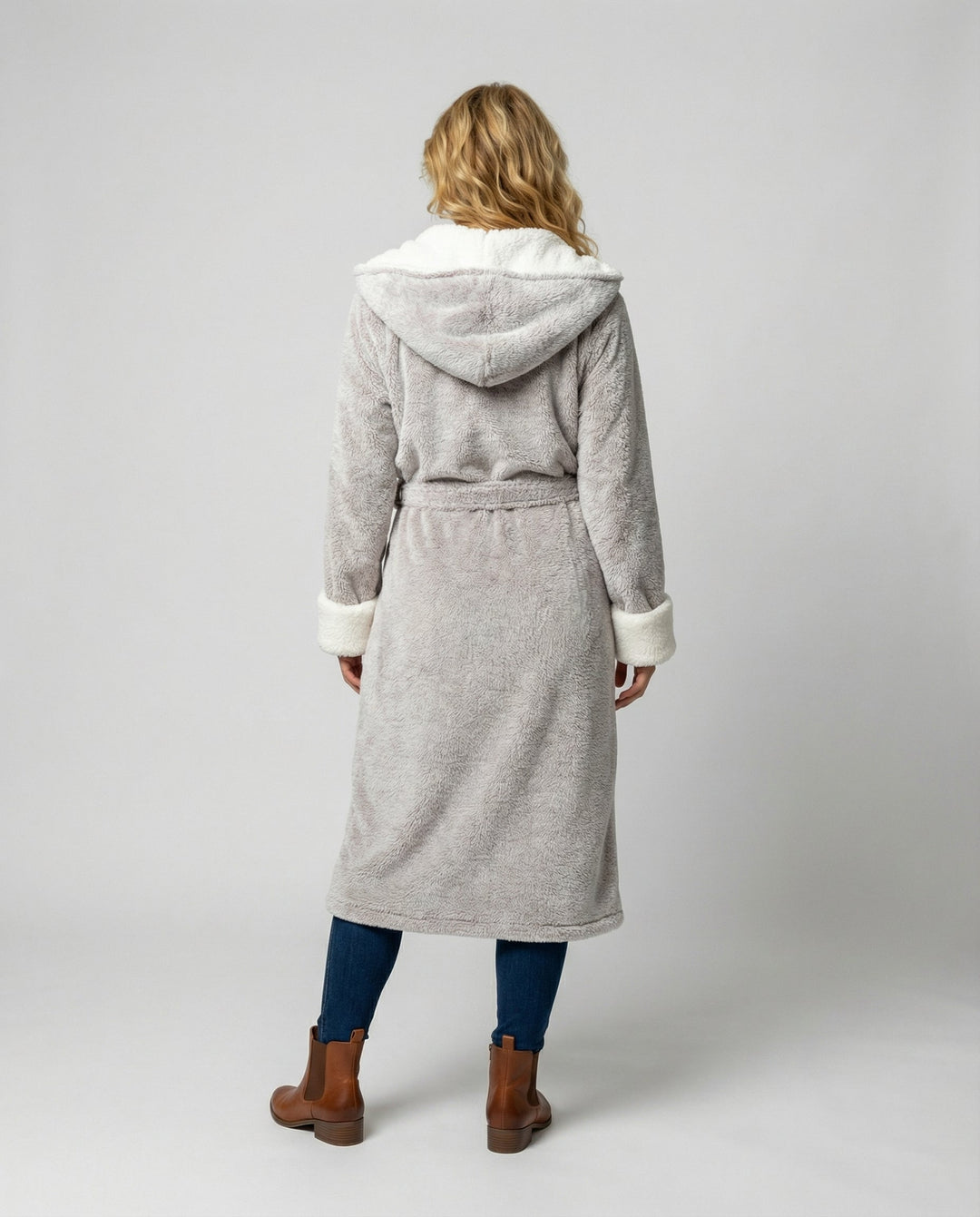 Kuscheliger Fleece Morgenmantel Damen