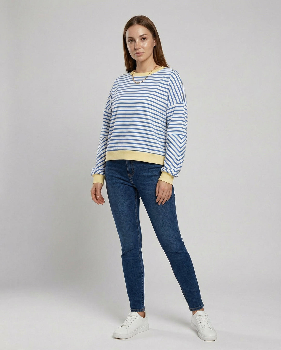 Boxy Sweatshirt Damen Gestreift | Shop Nory