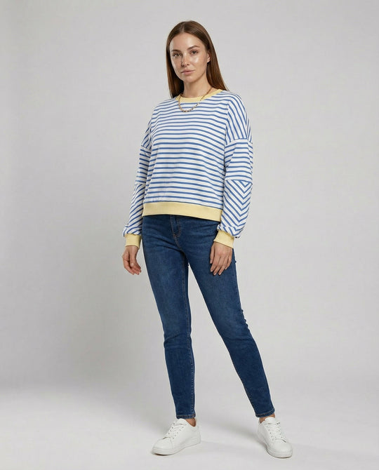 Boxy Sweatshirt Damen Gestreift | Shop Nory