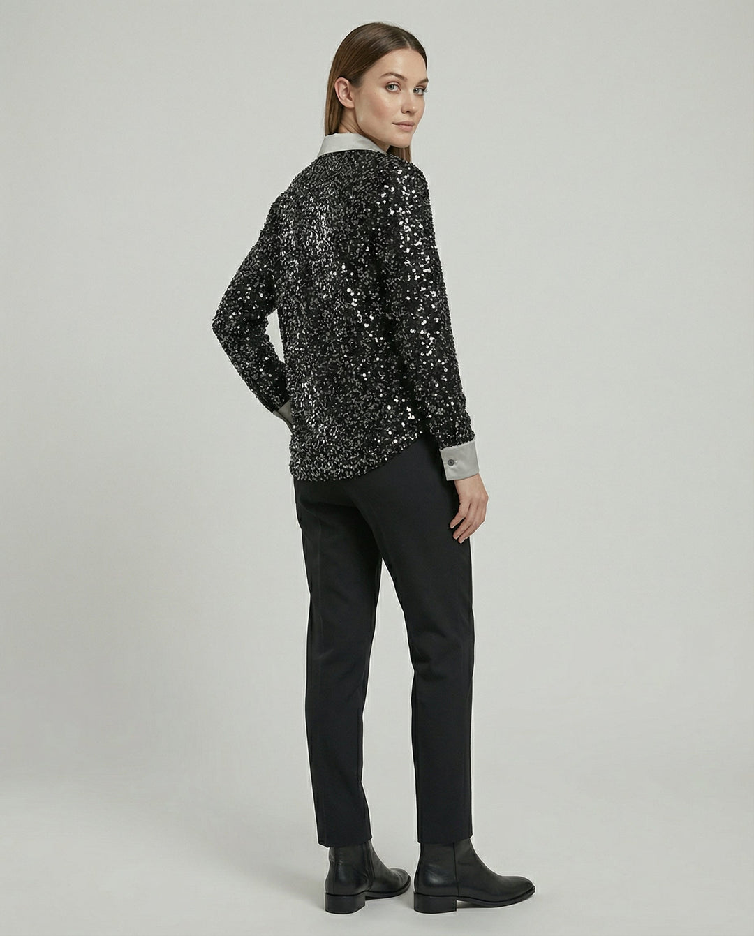 Glitzernde Damen Paillettenbluse